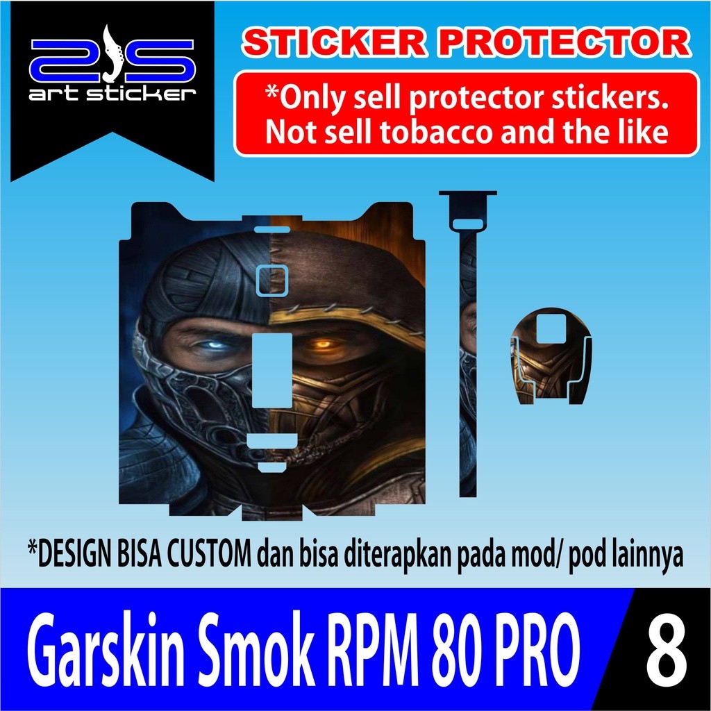 

*PromoTerjangkau* Smok Rpm 80 Pro Mortal Combat Garskin Wrap Stiker Premium / X Casing Case COD