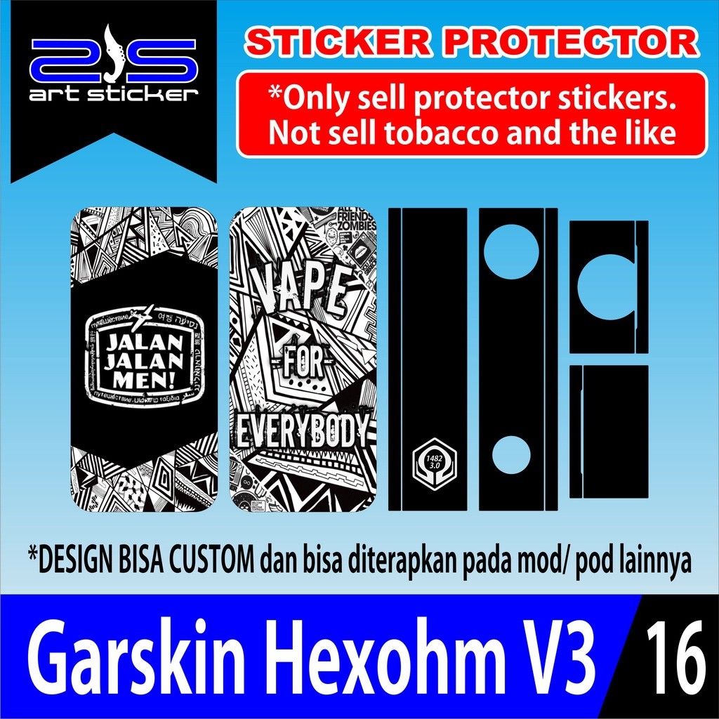 

*PromoTerjangkau* Hexomm V3 An No Dized Vape Every Garskin Wrap Stiker Premium / X Casing Case COD