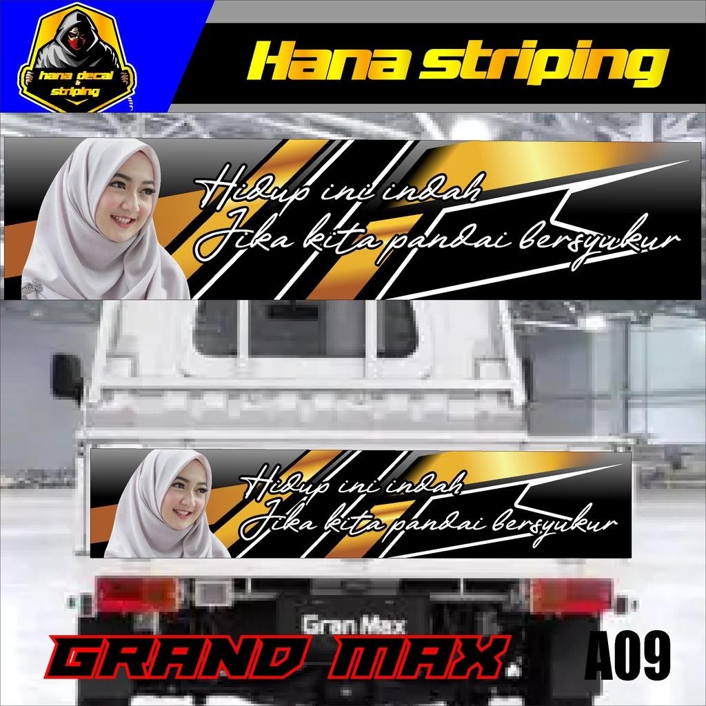 Sticker Grand Max Pick Up / Stiker Bak Belakang Grand Max / Decal Sticker Mobil Grand Max Desain Cus