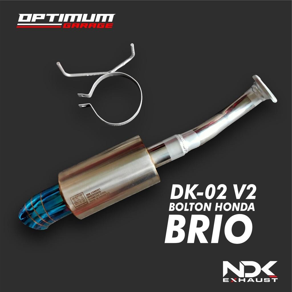 Knalpot Mobil Bagian Mufler Type Dk-02V2 Merk Ndk Exhaust + Bolton Honda Brio