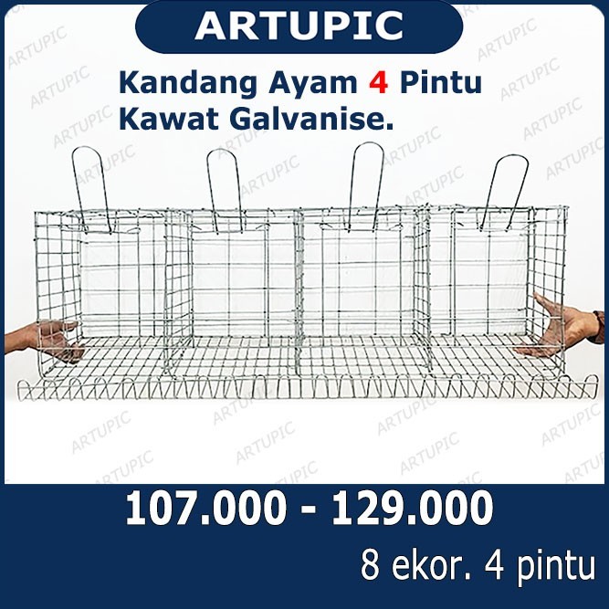 Kandang Ayam Petelur Galvanis Kawat Layer Artupic