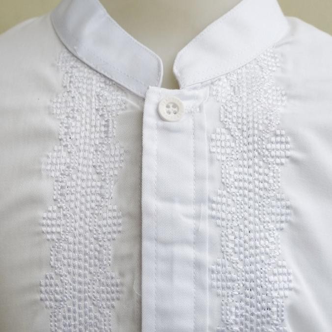 Baju Koko Putih Remaja Tanggung Lengan Panjang