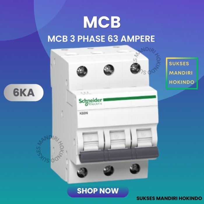 #Pesan Sekarang Mcb 3 Phase 63 Ampere 3P 63A Schneider 6Ka