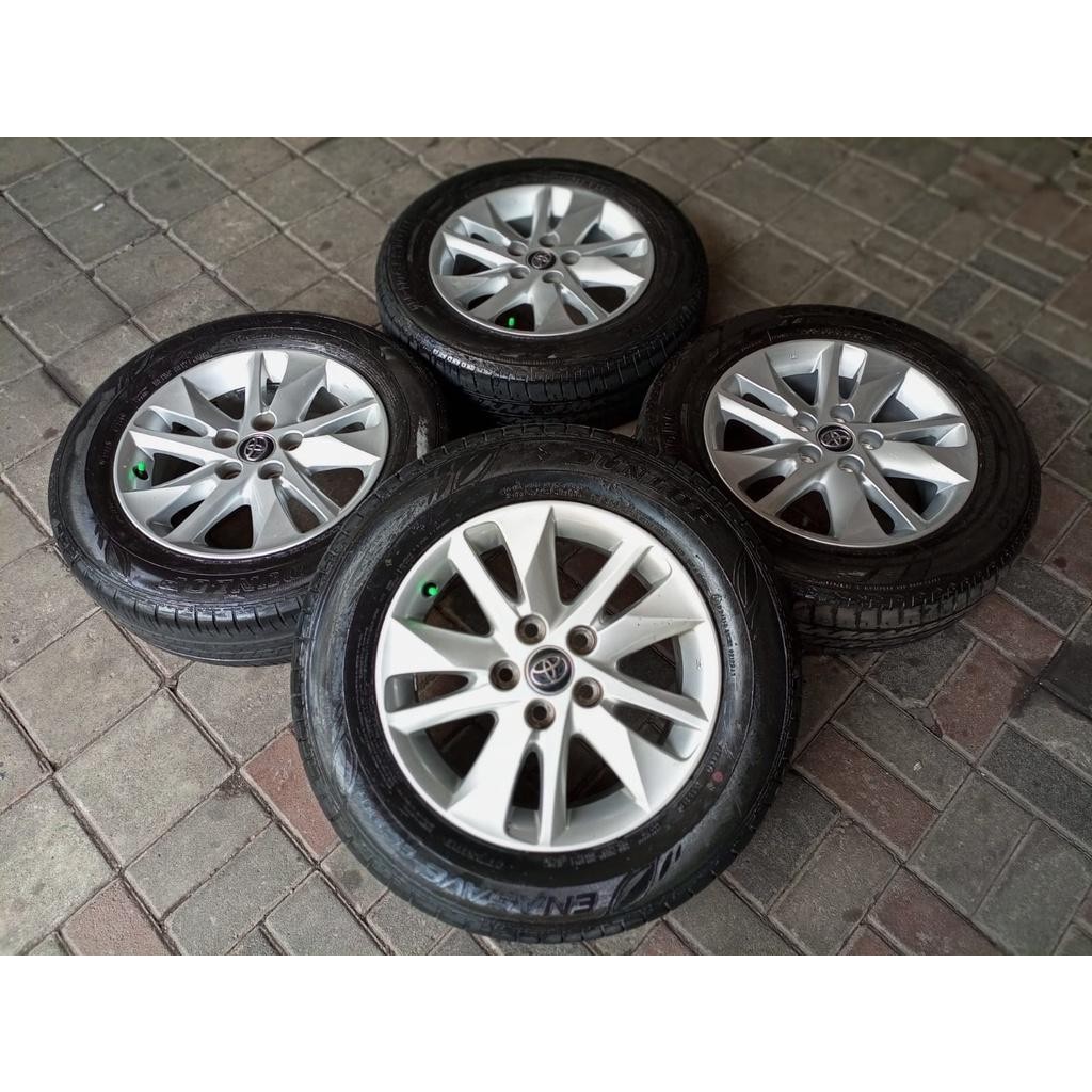 Velg Mobil Seken Original Copotan Oem Std Inova Reborn R16X6 5X114 Et 40 Silver + Dunlop 205 65 R16 