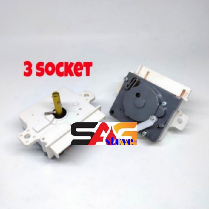 TIMER 3 SOCKET MODEL SANYO MESIN CUCI-SWITCH SHARP SCUN-SAKLAR SOKET