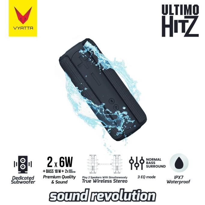 Murah Vyatta Ultimo Hitz Tws Speaker Bluetooth Portable 3Eq Waterproof