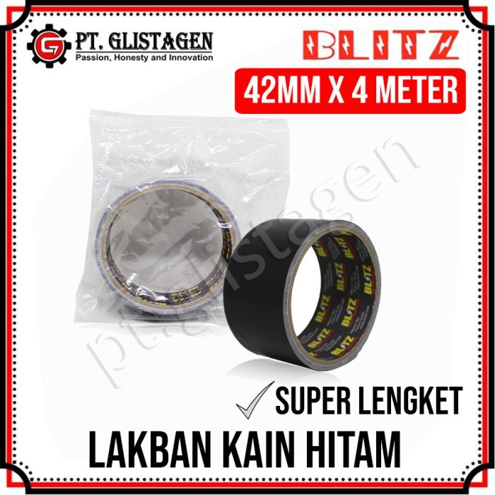 

Blitz Lakban Jilid Kain Hitam Cloth Tape 42MM x 4 Meter