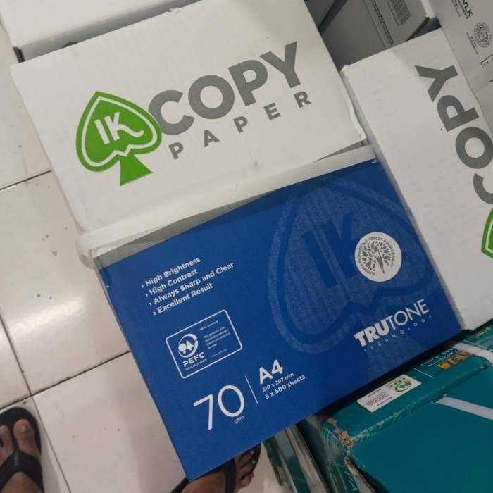 

Kertas hvs a4 70 gr copy paper 1 dus isi 5 rim