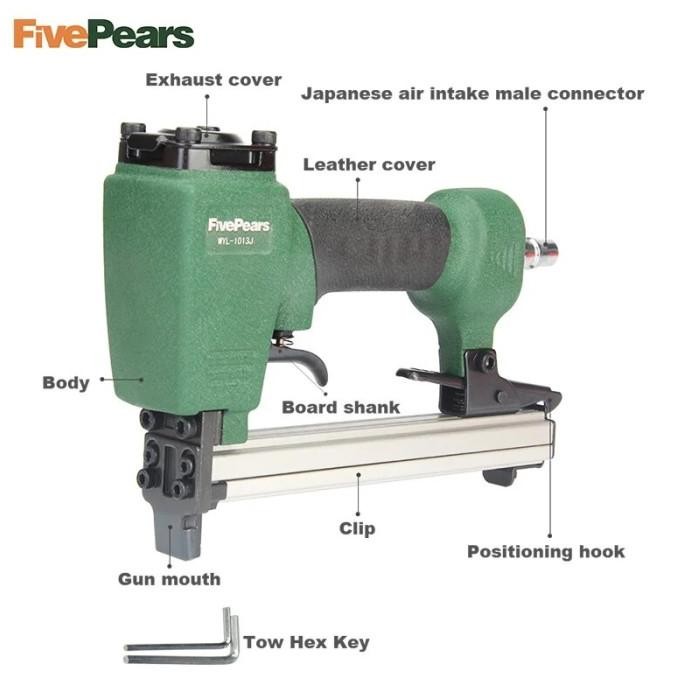 

Fivepir 1013J Pneumatik Konstruksi Stapler Pelapis, Stapler Furnitur,