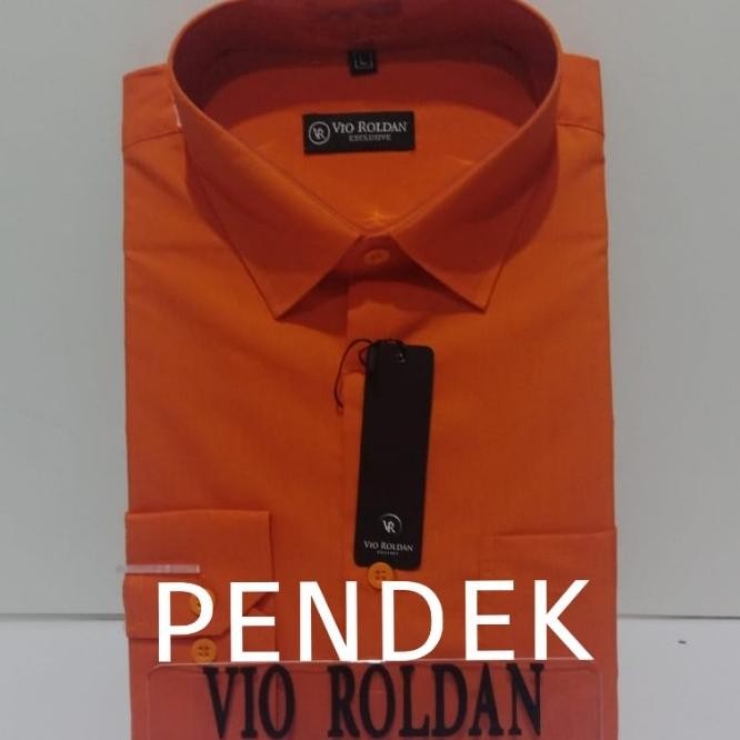 Kemeja Polos Pria Kemeja Formal Kemeja Kerja Kemeja pria ORANGE Terlaris