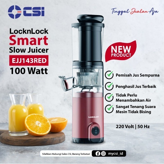Lock N Lock SLow Juicer Smart Locknlock Smart Slow Juicer Pemisah Jus EJJ143RED EJJ 143 EJJ-143