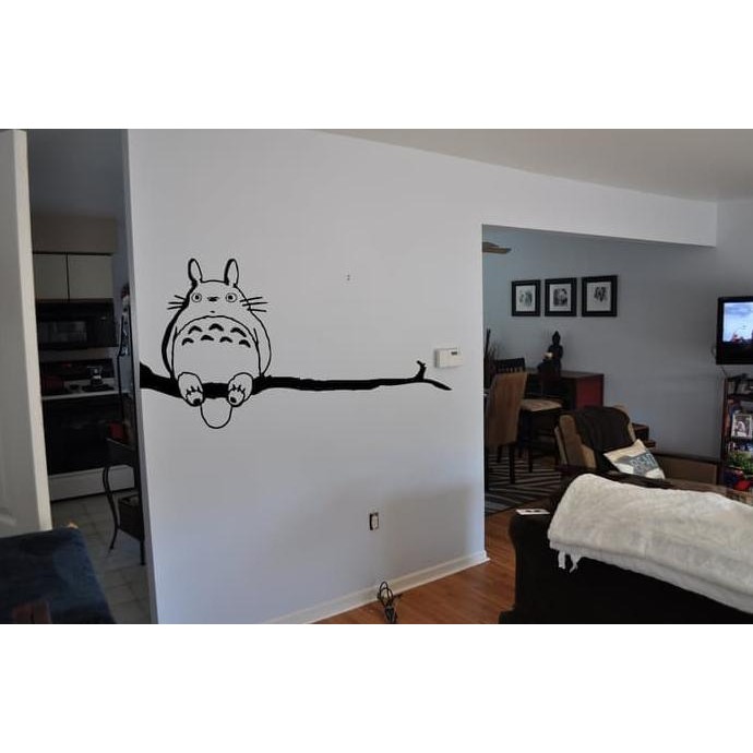 Wall Sticker Lonely Totoro Pohon Studio Ghibli Stiker Tembok Dinding