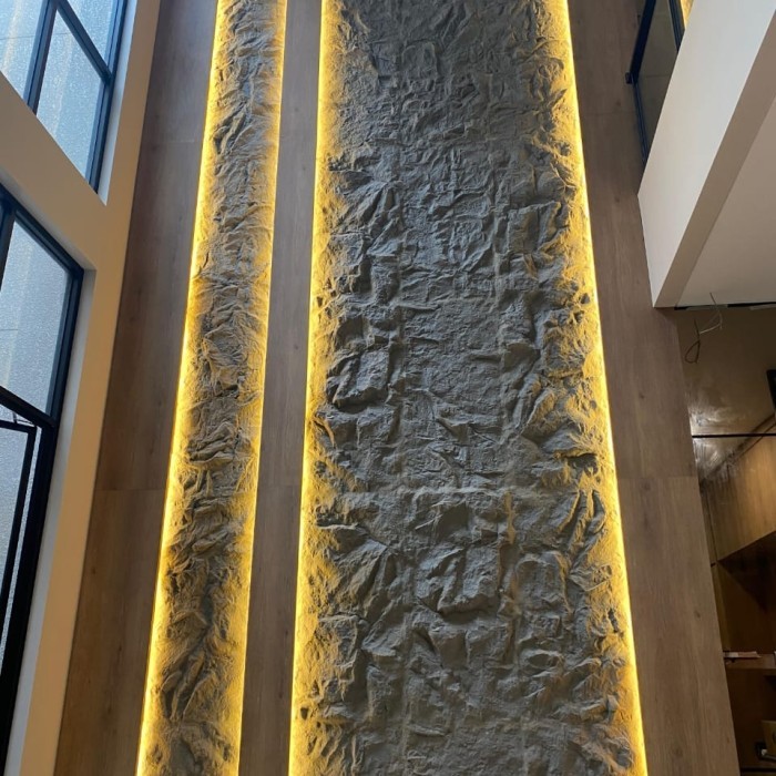 PU Stone Wall Panel Dinding 3D