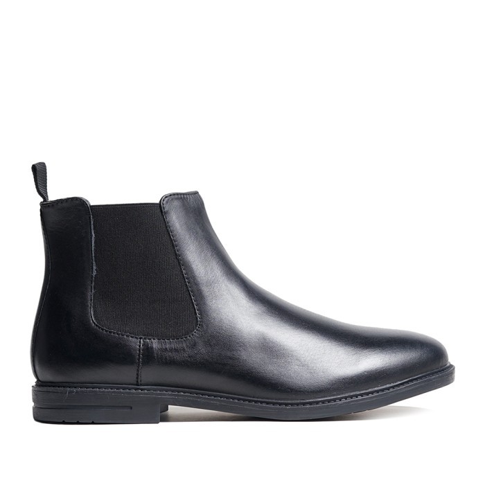 Prabu - Aksa Black Sepatu Kulit Chelsea Boots Pria