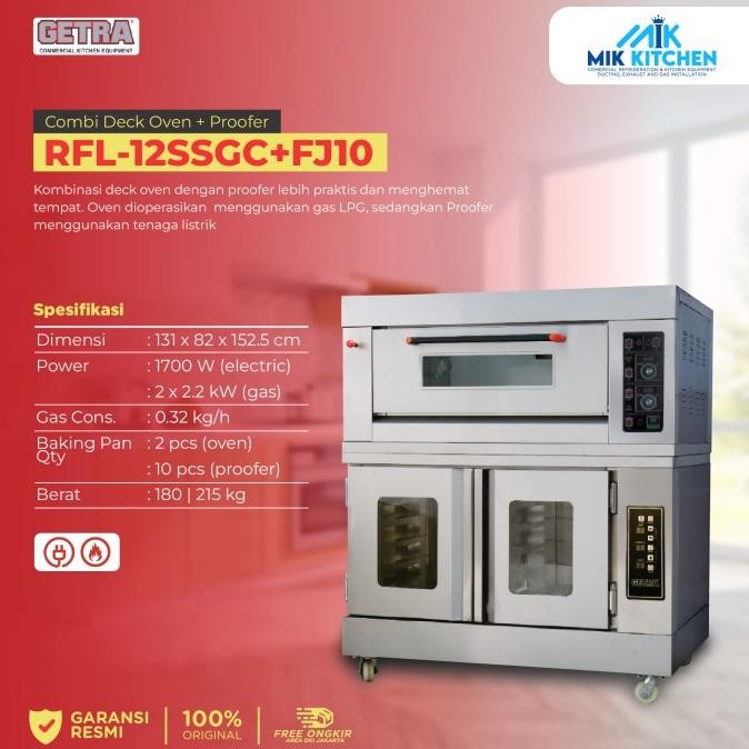 GETRA Combi Deck Oven + Proofer RFL-12SS+FJ10 / RFL 12 SS FJ 10