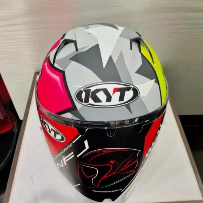 KYT HELM NFJ ESPARGARO 2018 GUNMETAL YELLOW MATT REPLIKA Terlaris