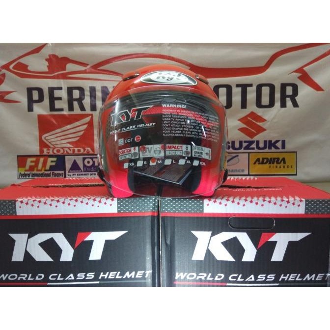 Helm KYT Dj Maru Solid Half Face MERAH Terlaris