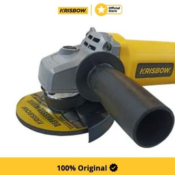 Krisbow Mesin Gerinda Tangan 600 watt 100Mm Irag43 Mesin Penghalus Perkakas Peralatan Bangunan Alat 