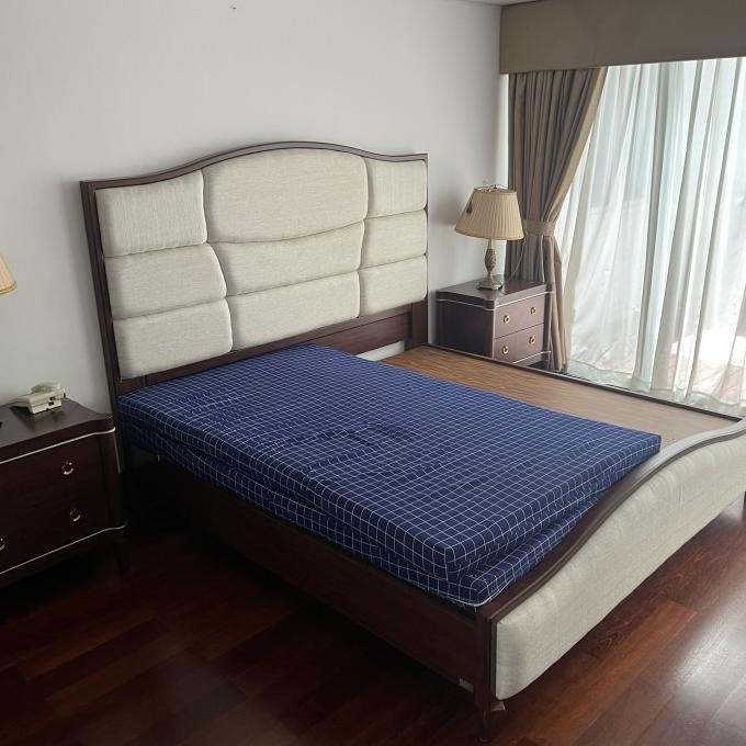 ranjang kayu rangka kasur tanpa kasur furniture bekas perabot rumah