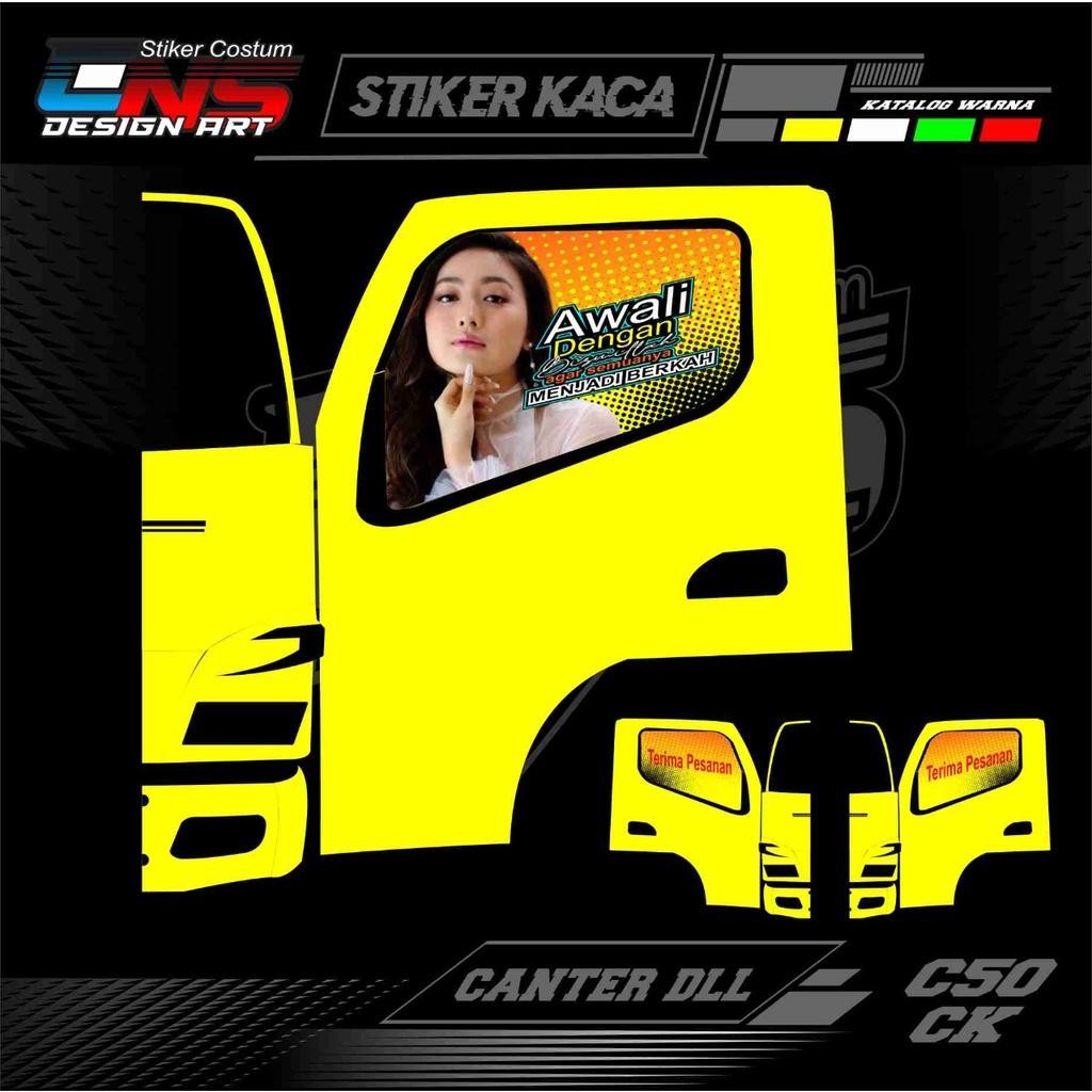 Stiker Kaca Pintu Truk/Canter/Pickup/Stiker Variasi Kaca Pintu Truk/Canter/All Picup Stiker Kaca Mob