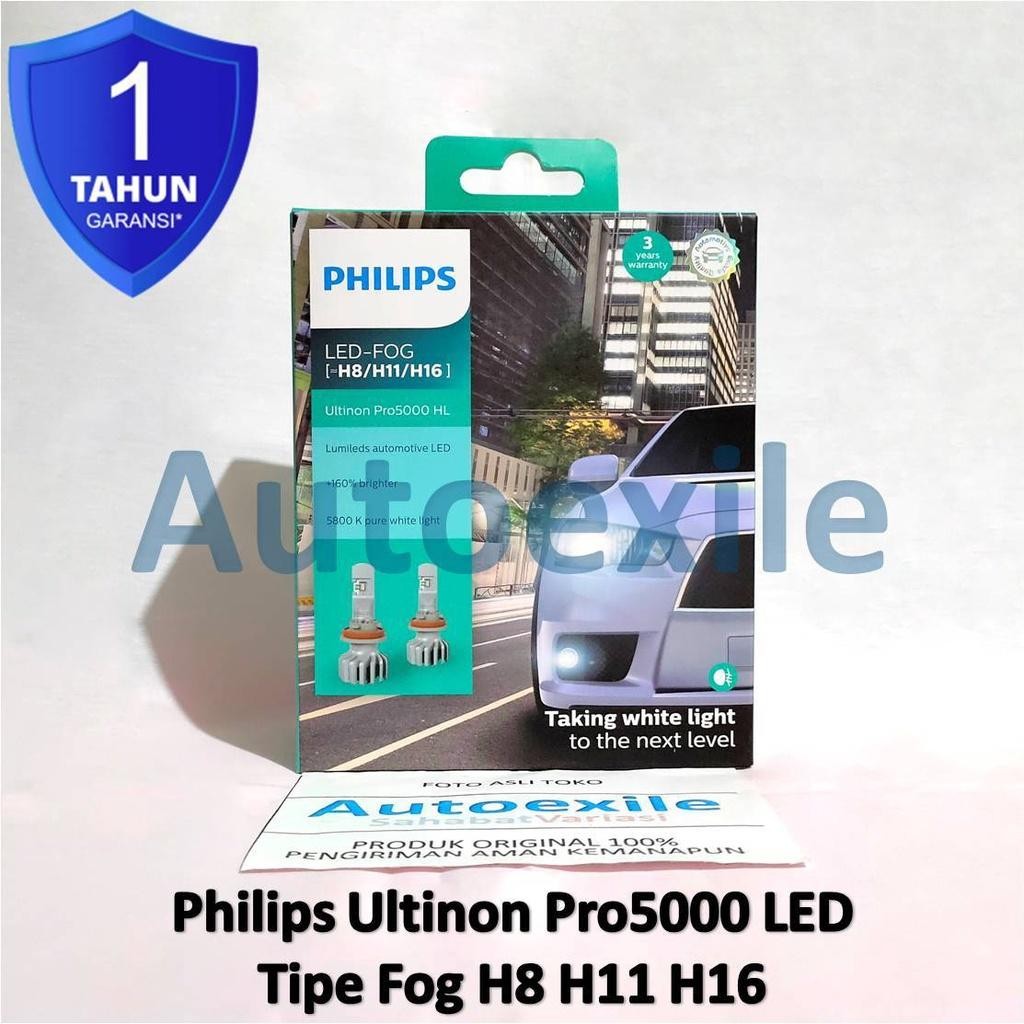 Philips Ultinon Pro5000 Led Fog H8 H11 H16 Putih Lampu Kabut Mobil Calya Mobilio Fortuner Vrz Innova