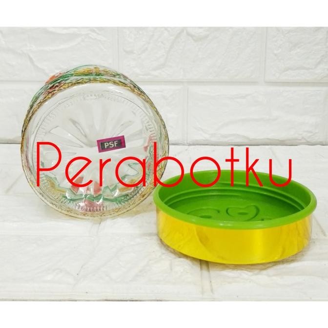 Toples Kaca Set 5 Pcs + Keranjang PSF - IVY /Toples Kue Kering Lebaran