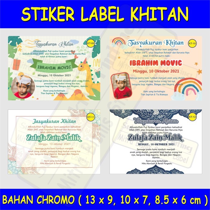 Stiker Label Khitan, Sticker Label Khitan