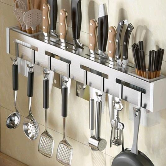 Rak pisau dinding dapur / Gantungan panci peralatan masak / Rak dapur