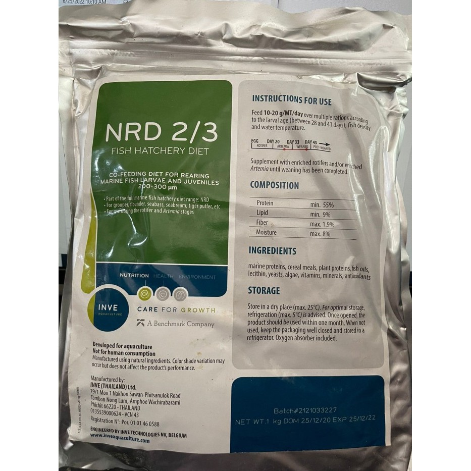 PELET NRD 2/3 1KG BY INVE PELET BURAYA 200-300 MIKRON