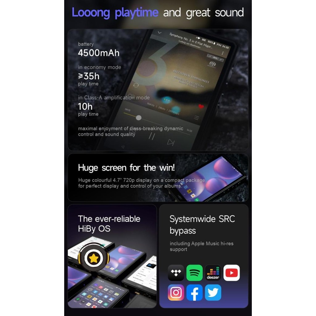 Promo Hiby R5 Gen 2 Dual Es9219C Mqa Android Portable Music/Audio Player Dap