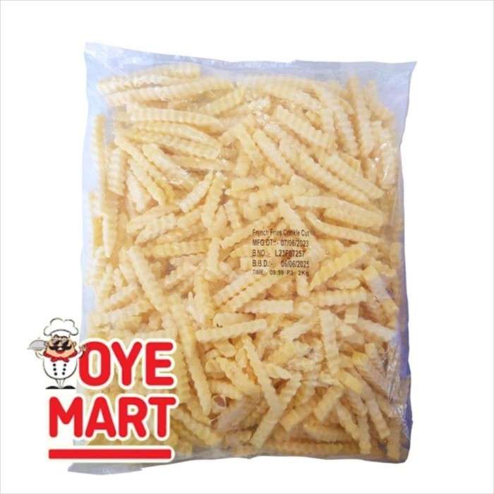 

GOGO FRIES CRINKLE CUT 2KG SUPER PREMIUM/KENTANG GORENG/FRENCH FRIES