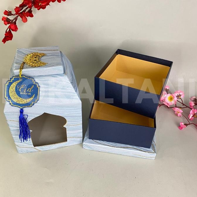 

Box Lebaran Kuba Masjid/ Hardbox 2 Toples 500gr/ Kotak Thinwall Kue Kering Lebaran/ Packaging Kotak Hampers Lebaran/ Box Lebaran