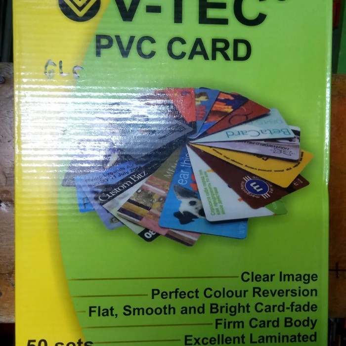 

TERLARIS! kertas PVC CARD type;vt-213