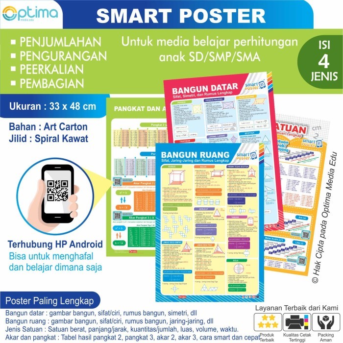 

BISA GROSIR SMART POSTER RUMUS MATEMATIKA, SATUAN, AKAR DAN PANGKAT