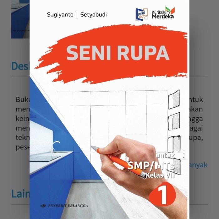 

READY GROSIR OL Buku SMP Seni Rupa Kelas 7 Kurikulum Merdeka Erlangga