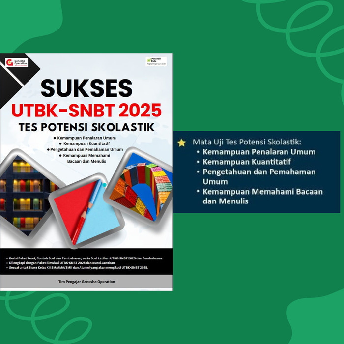 

TERPERCAYA BUKU SUKSES UTBK-SNBT 2025 : TPS (TES POTENSI SKOLASTIK) - GO