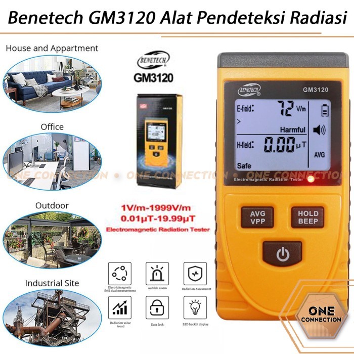Benetech GM3120 Alat Pendeteksi Radiasi Detektor Alat Ukur Radiasi Ori