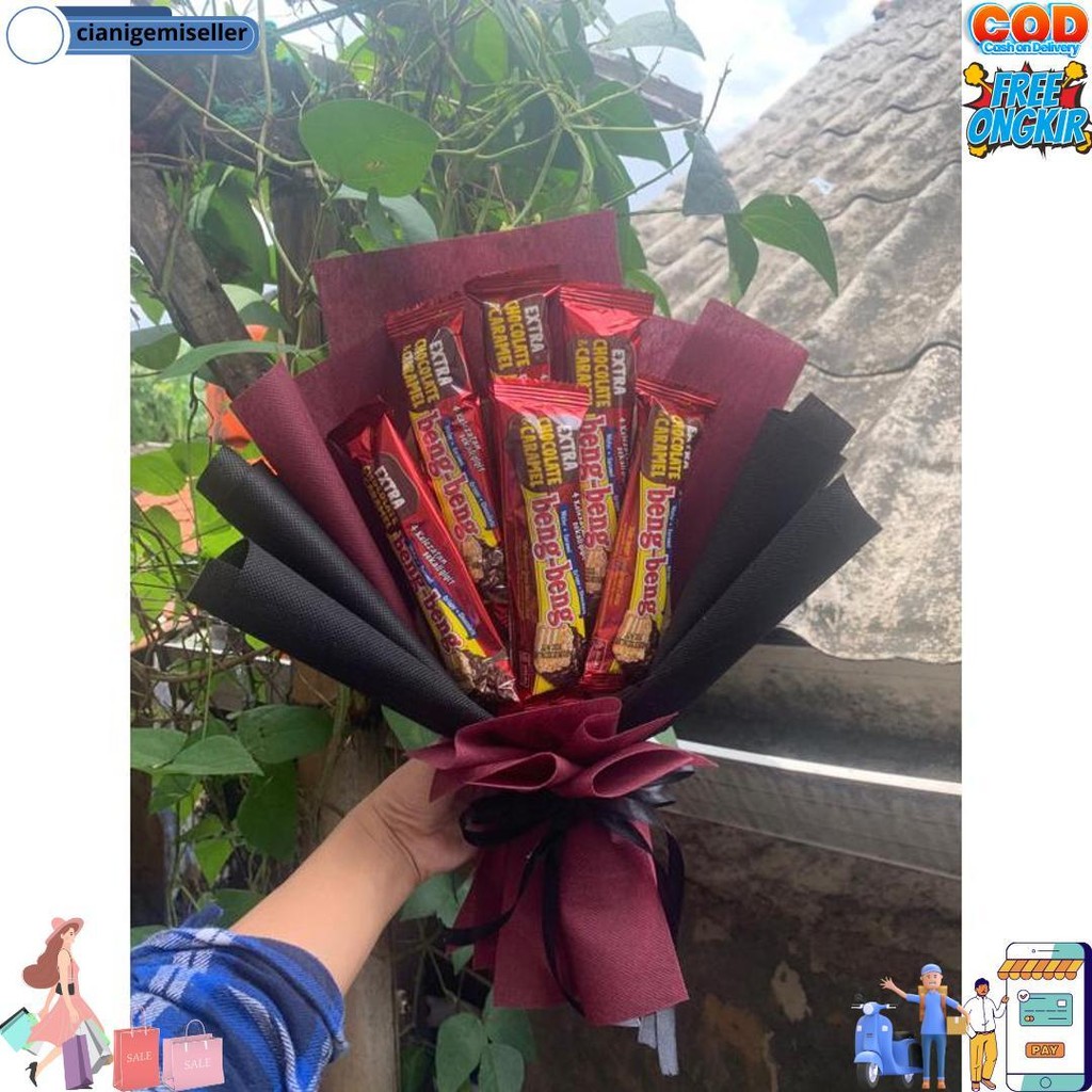 

Buket Bengbeng Shareit Murah / Buket Valentine / Buket Anniversarry / Buket Coklat /Buket Snack Murah D Gratis Ongkir