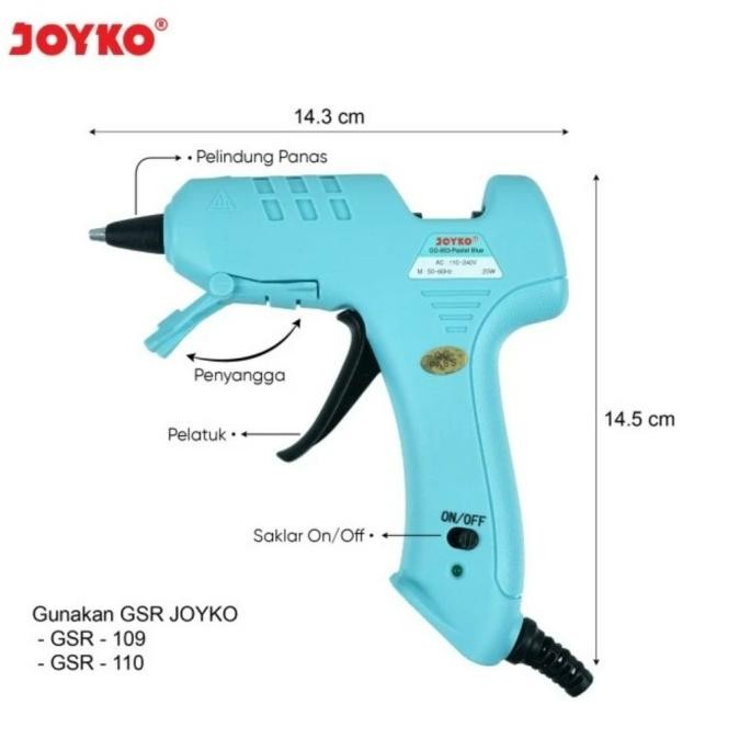 

Promo Glue Gun / Lem Tembak Joyko Warna Pastel (GG-853) COD