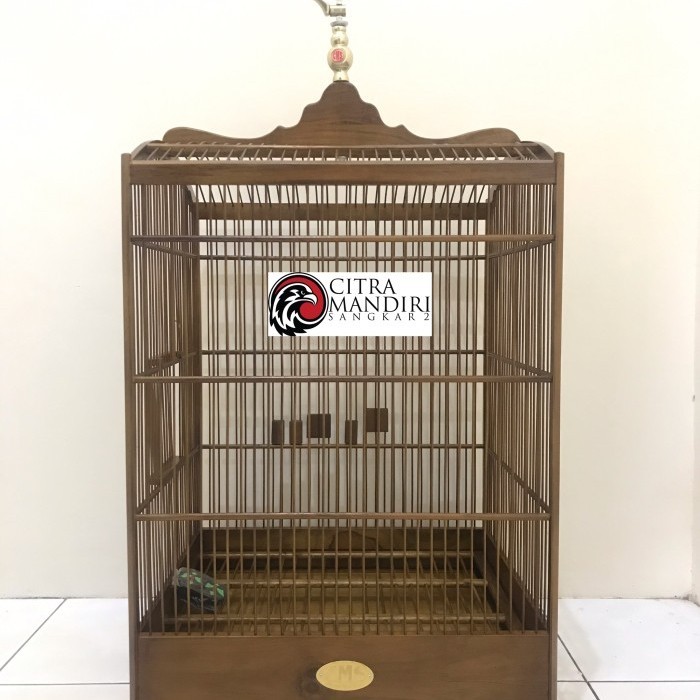 Sangkar Kandang Burung Kotak No 1 & 2 CMS Jati Original Asli