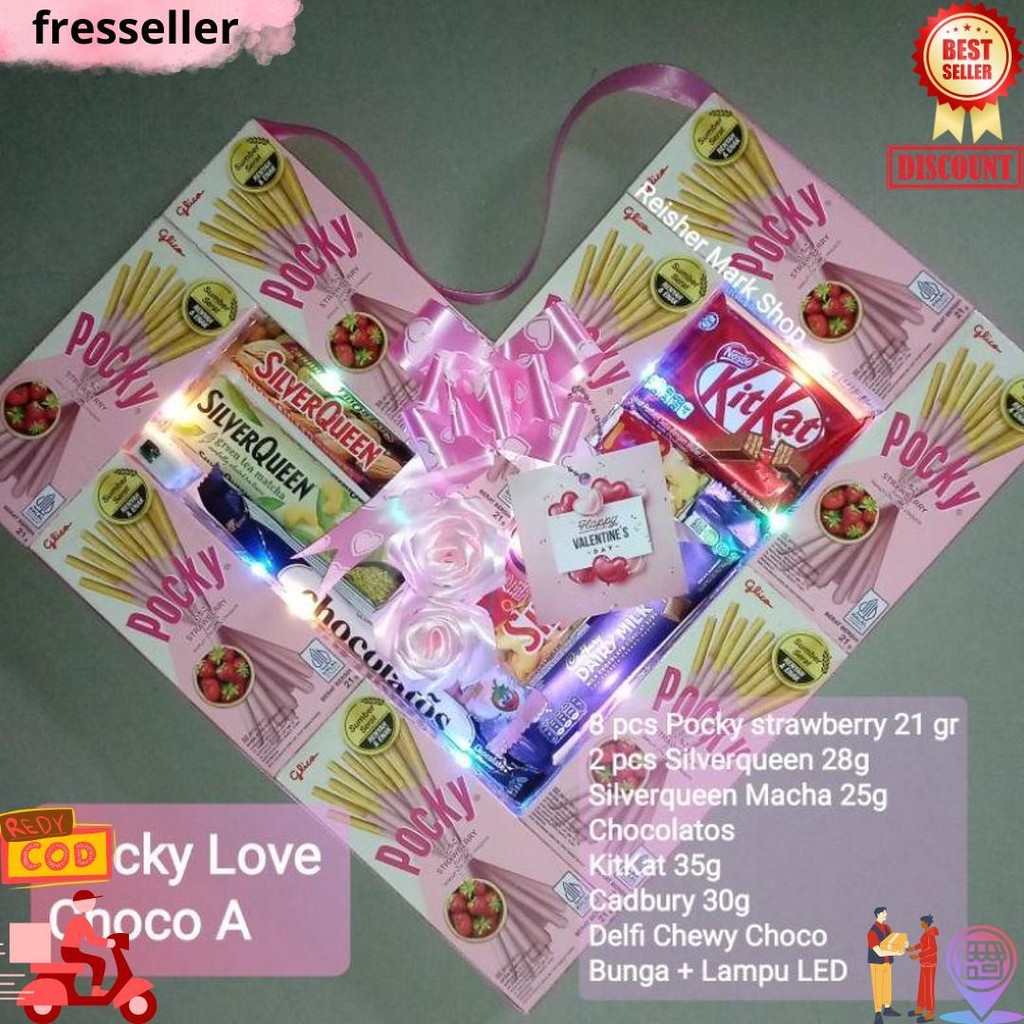 

Pocky Love Choco - Pocky Love Part 1 - Valentine Gift Hadiah Birthday, Graduation, Anniversary, Valentine (Free Packing Aman) D Sale