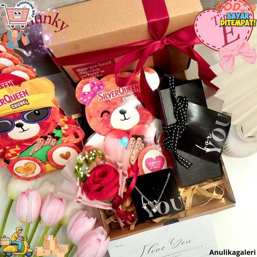 

Hampers Snack Box Cokelat Kado Ulang Tahun Valentine Hadiah Pacar Gift Box Buket Murah Hadiah Wisuda Sempro Anniversary Hari Guru Cewek Cowok Chunky Bear Coklat Beruang Silverqueen Chunky Bar D Termurah