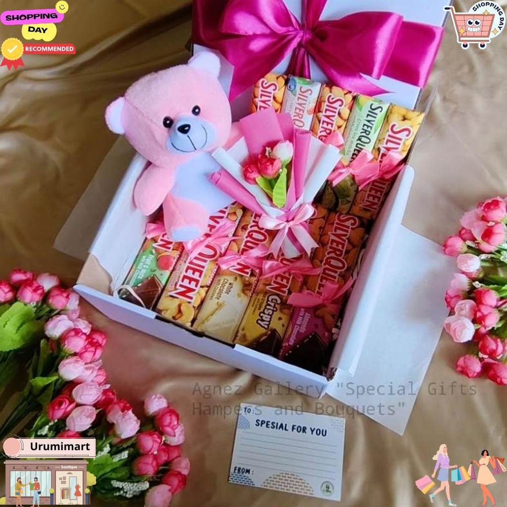 

Hampers Coklat Snack Box / Kado Valentine Ulang Tahun Wisuda Natal / Souvenir Ulang Tahun / Silverqueen D Best Seller