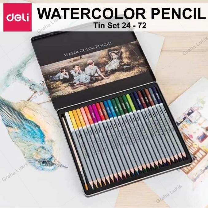 

Sale Deli Pensil Warna Cat Air / Watercolor Pencil - 72/48/36/24 Warna