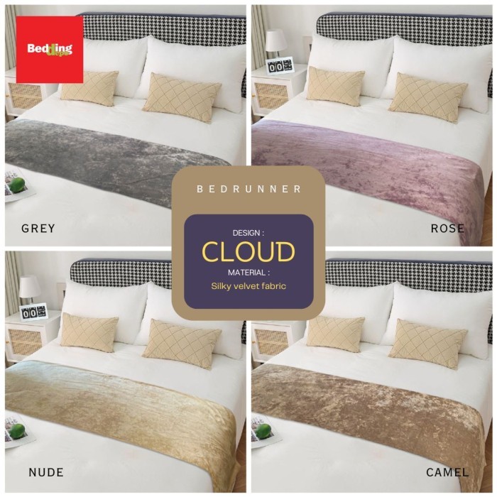 Bedding Depo - Bed Runner Hotel Motif Cloud