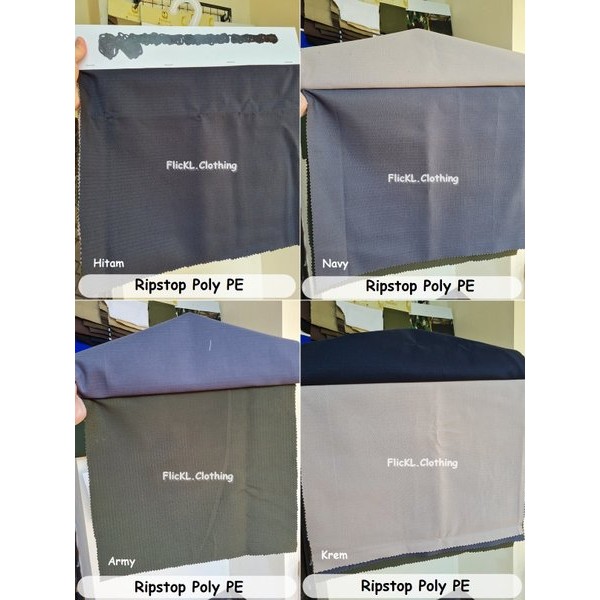Bahan Kain Ripstop PE Polyster Celana Baju Kemeja Seragam Jaket Rompi