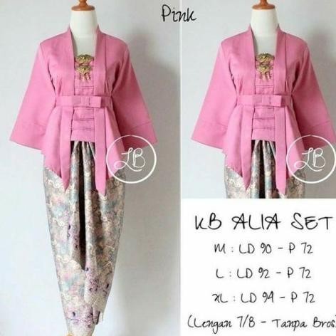 Grosir Stelan Kebaya Modern Kutu Baru Pita Putih