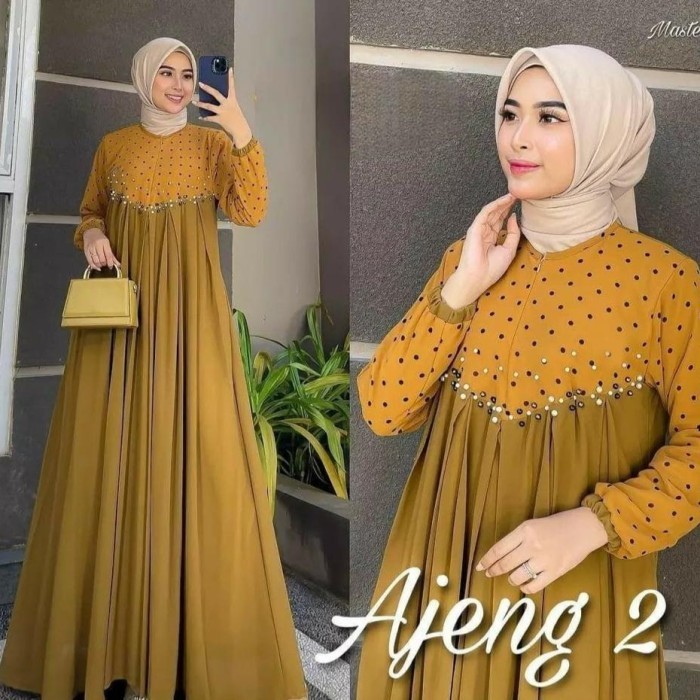 gamis jumbo ld 140 ajeng bahan ceruty babydol