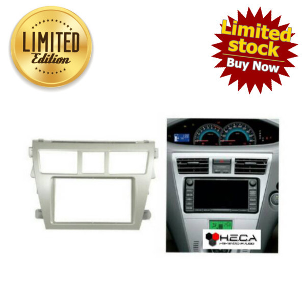 Frame Head Unit Double Din Tape VIOS 2007-2012 / Limo Gen 2 (Silver)