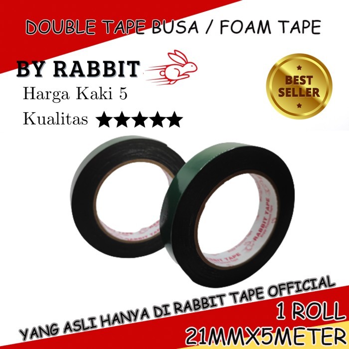 

Double Tape Busa Hijau / Foam Hijau [DUS] RABBIT TAPE 1 inch x 5 Meter